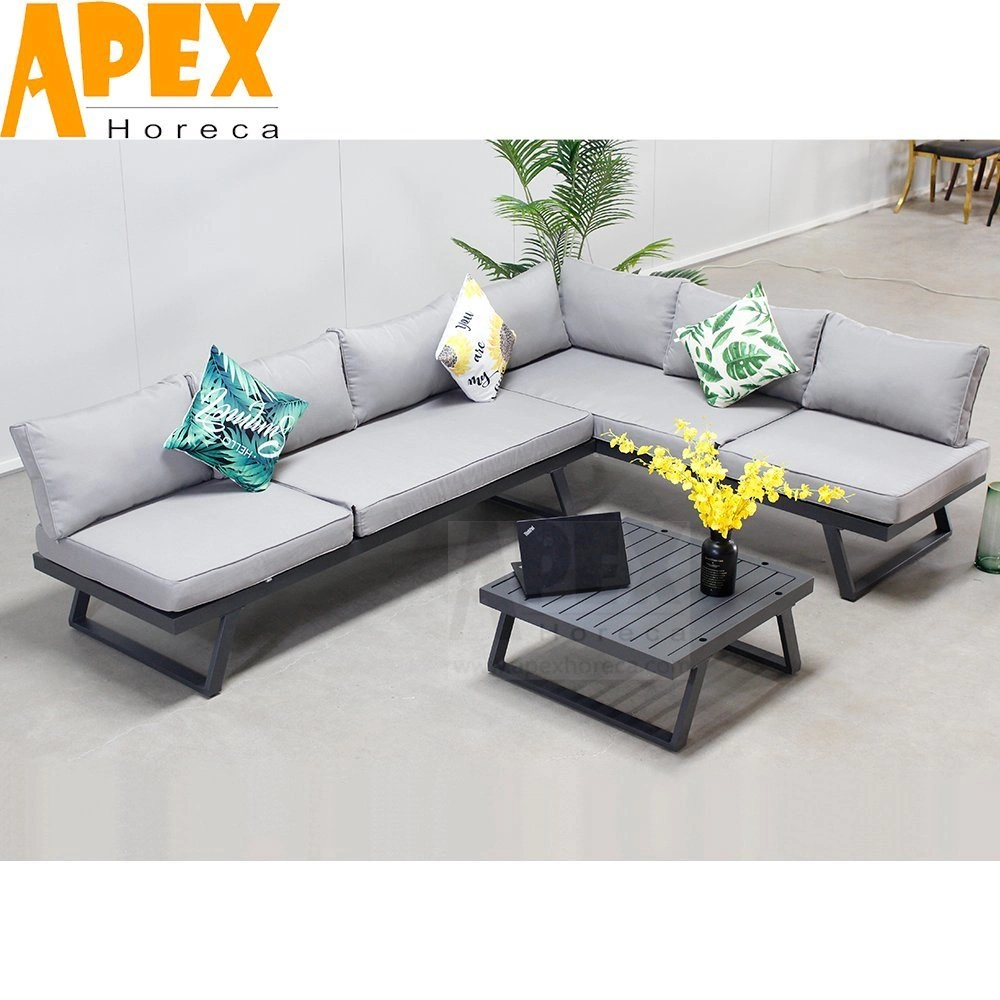 Conjunto de sofá de combinación de muebles de exterior impermeable para Patio de jardín moderno al por mayor