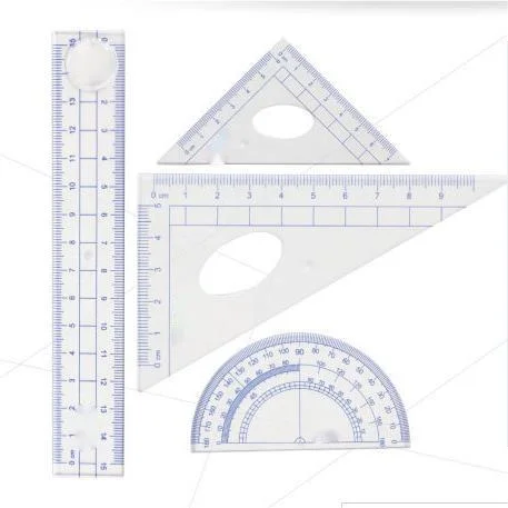 Simple Student Exam Drawing Office Square Ruler Set