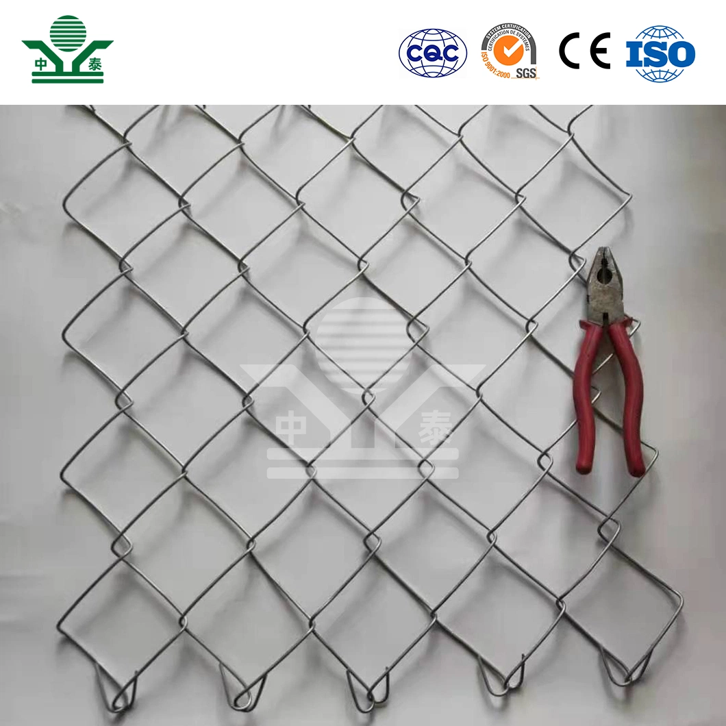 Zhongtai Galvanized PVC Coated Chain Link Fence 1-1/2 Inch 40mm 3mm Wire 75mm Mesh Chain Link Fence China Suppliers Steel Chain Link Fence