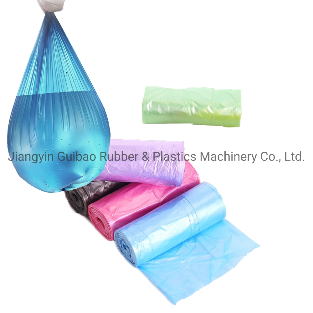 Precio 2 automático de las tuberías de HDPE de plástico biodegradable PLA Estrellas de plástico sellado de rodadura previa al corte de rollo en la basura de la bolsa de basura que hace la máquina