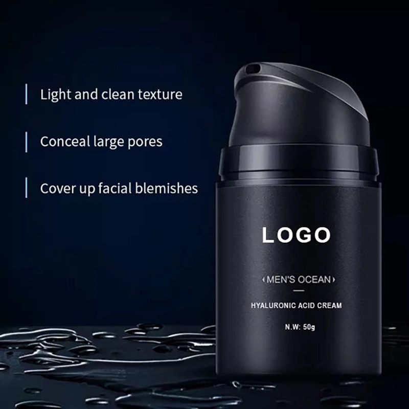 OEM Custom Logo Deep Hydrating Men's Facial Cream Firming Hyaluronic Acid Face Cream for Men