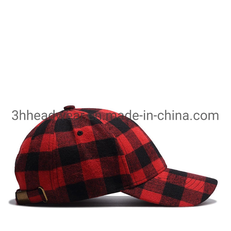 Classic Plaid Adjustable Leisure Outdoor Sports Gorras Custom Plaid Baseball Caps Hats