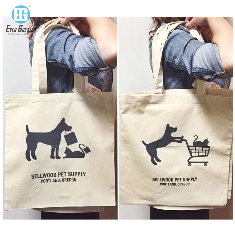 Cotton Tote Bag Shopping with Printing Logo Bolsos Sac &agrave; Main Sacola