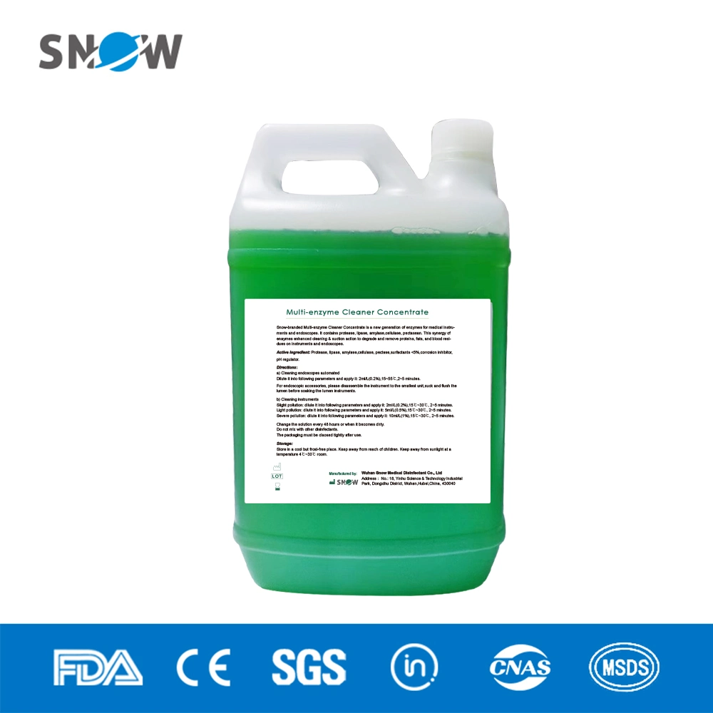 Made in China Quality 5-Type Multi-Enzyme Cleaner Concentrate for Medical Instrument Endoscope Without Odour