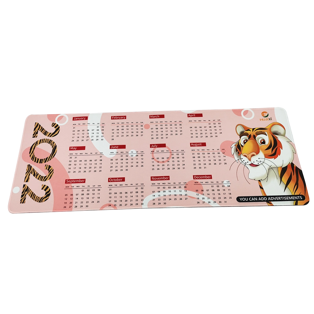 Customized Printing Advertising Rubber Writing Support Desk 2021 Interchangeable Calendar Office Mouse Pad