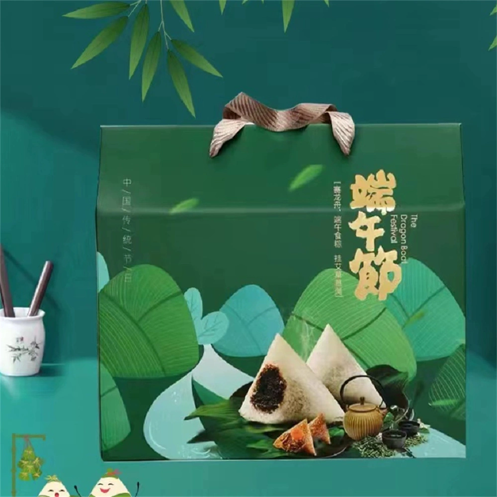 Neue Green Dragon Boat Festival Zongzi High Grade Verpackung Box Geschenkpapier Kreative Anpassung Universal Wellpappe Box