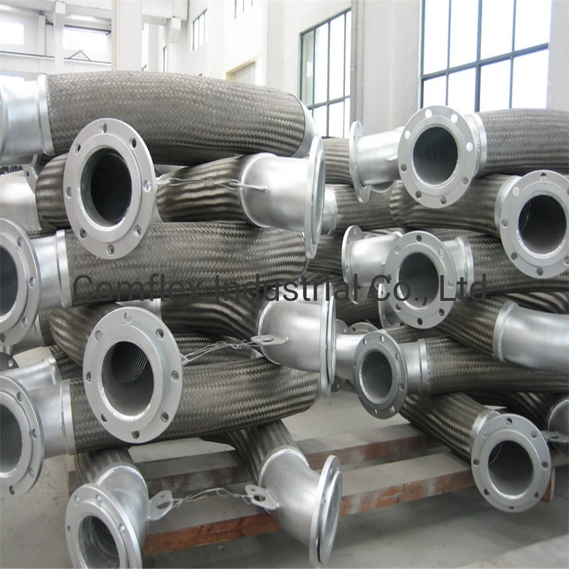 High Pressure Stainless Steel Wire Braided Flange Joint Flexible Metal Hose