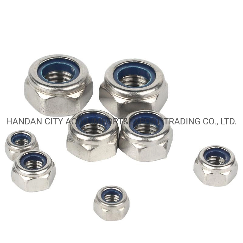 Stainless Steel Hex Nylon Insert Lock Nuts DIN985 Nylon Locking Nut