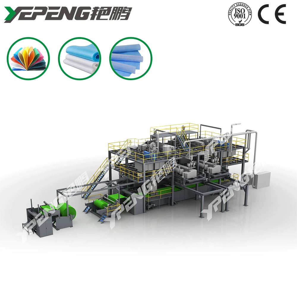 Yp-SMMS Nonwoven Fabric Making Machine Tp Manufacture Fabric for Medical Products/Operating Gowns Meltblown Nonwoven Fabric Making Machine PP Granule