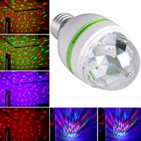 Lâmpada LED RGB colorida de rotação automática e inteligente festa de luz de palco Candeeiro disco Crystal Magic Ball Club DJ Lights Lotus rotativo Lâmpada