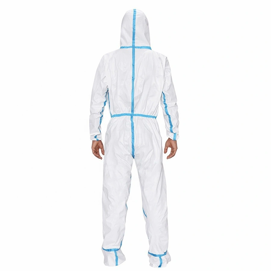 Hot Sale Microporous Film White Surgical Non Woven Fabric Suit Medical Disposable Protective Coverall