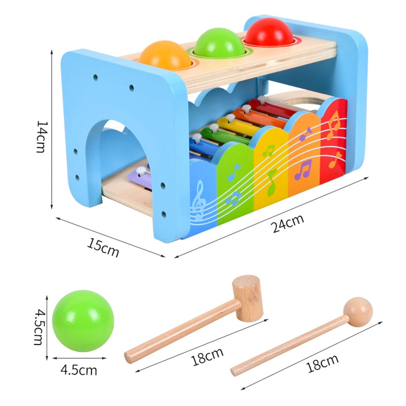 Bebé Musical de Madeira Xylophone para bebé Educacional Montessori brinquedos Instrumento Multi-funcional 2 em 1 música