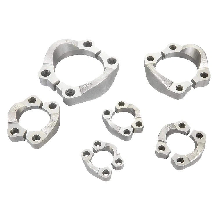 OEM Investment Casting Stainless Steel Hydraulic Plumbing Joint Adaptor Hose Connector Accessories Pipe Tube Fitting Forged Split Flange Halves-Flat SAE Clamps