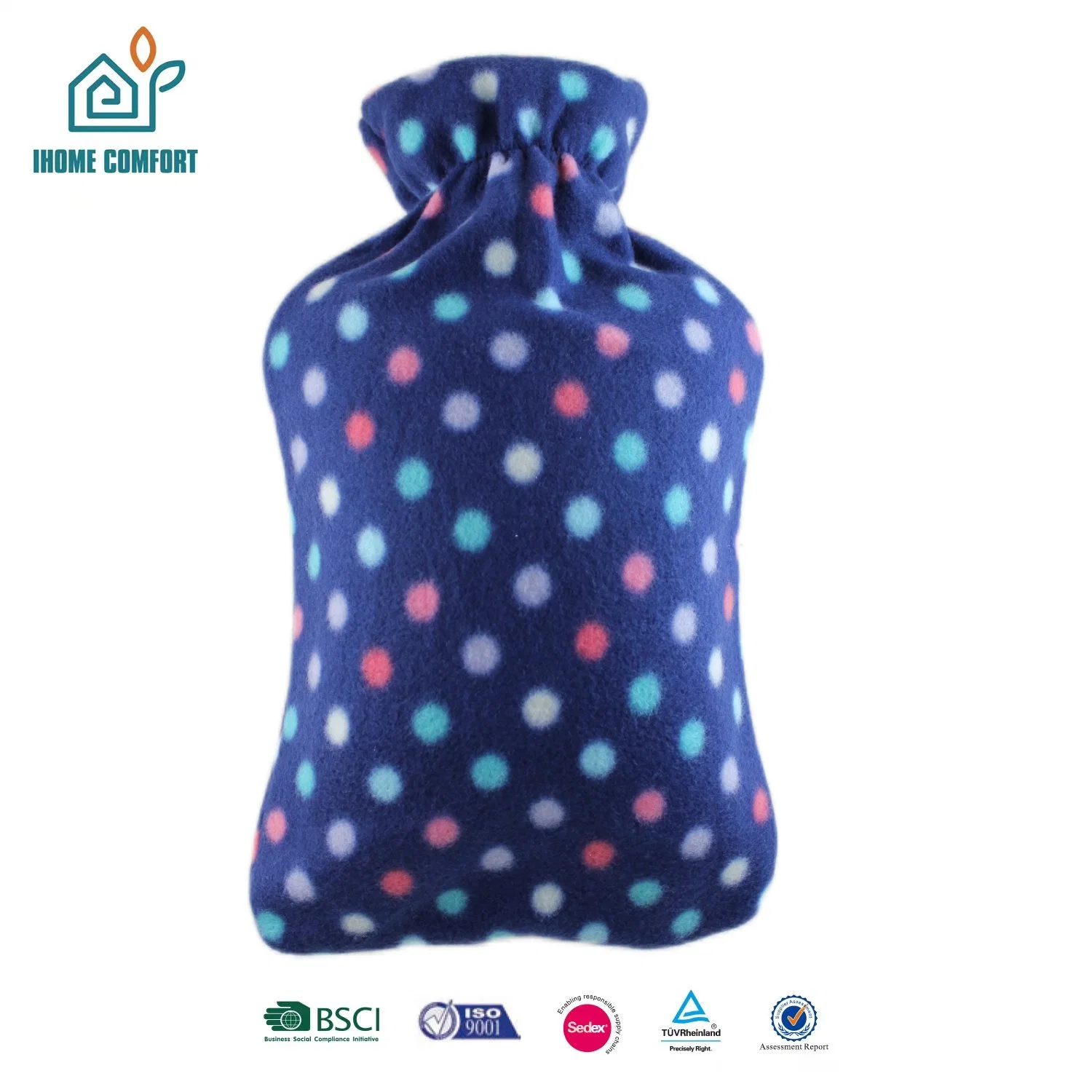 Compress Household Items Water Flooding Hand Warmer Cute Portable Hot Water Bottle with Fleece Cover