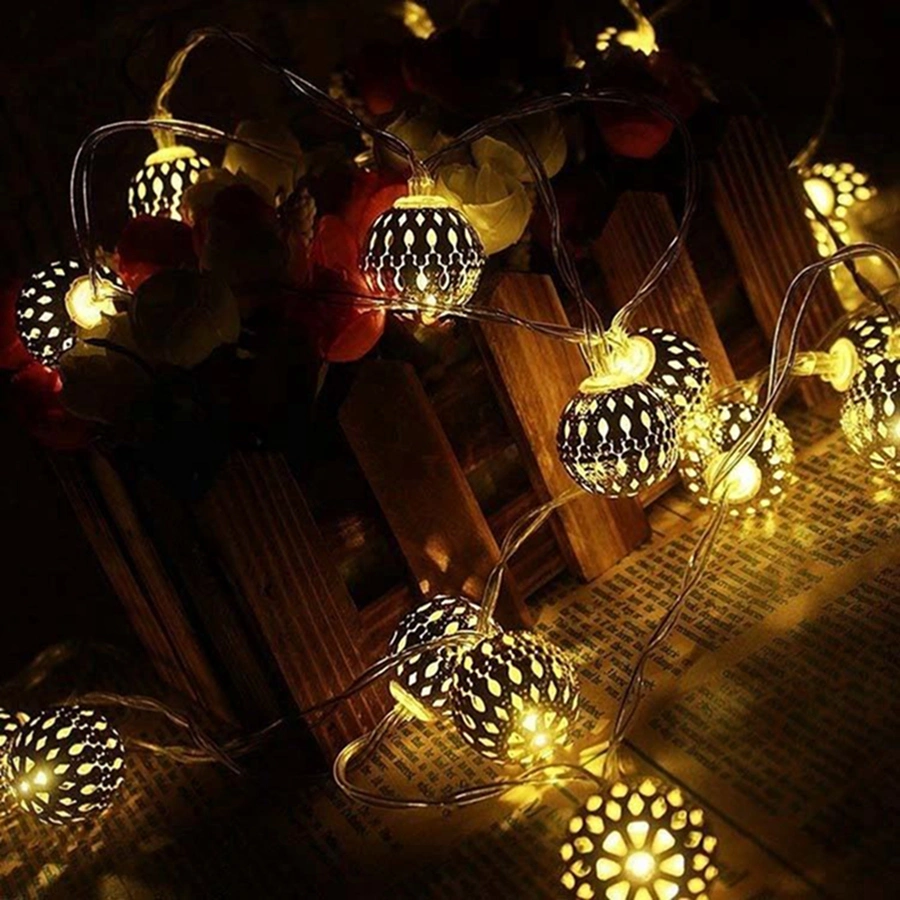 DIY Indoor Christmas Decoration LED Strip Light Rattan Lantern Christmas Lights