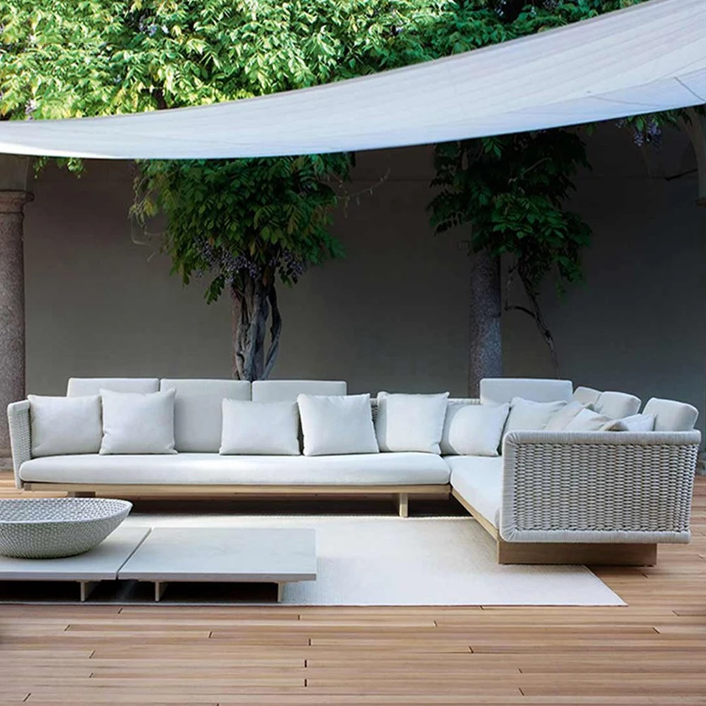 Estrutura de alumínio de alta qualidade cadeiras de jardim Definir Sofá Mobiliário de exterior