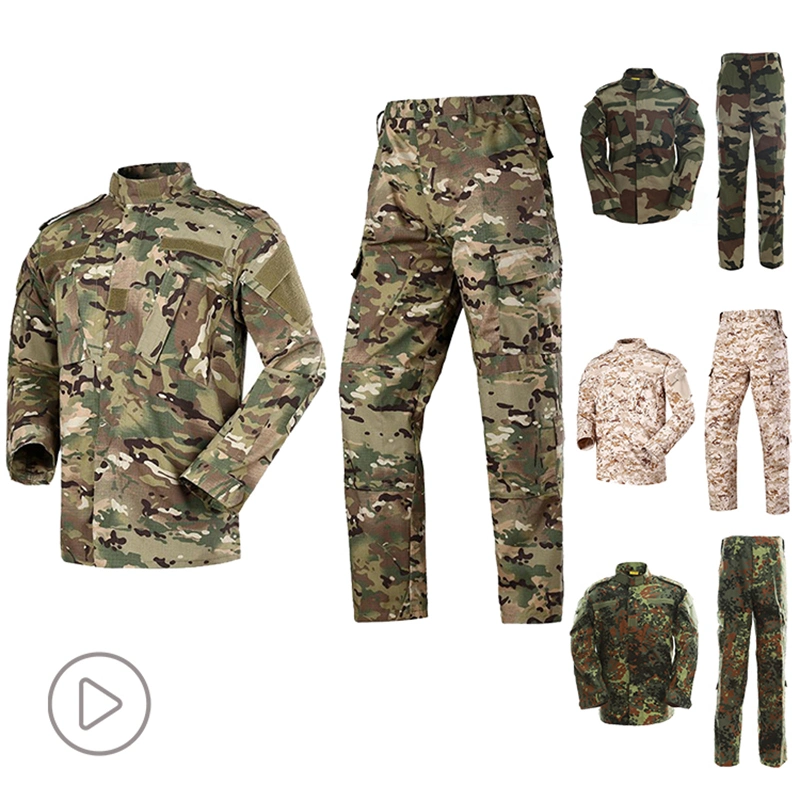 Os homens de uniformes tácticas de combate do Exército Universal da ACU Suit Camouflage Navy Blue Ribstop Guarda de segurança uniforme estilo militar uniforme