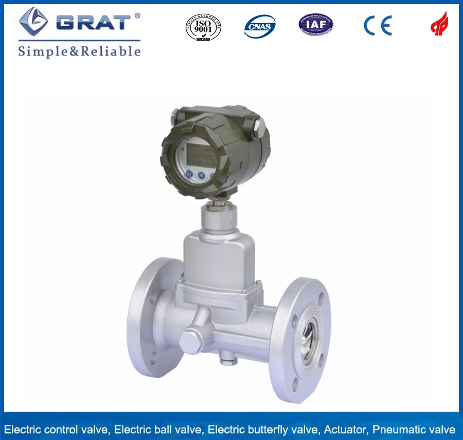 DN100 4-20mA medición del caudalímetro de aire de remolino de metano de vapor