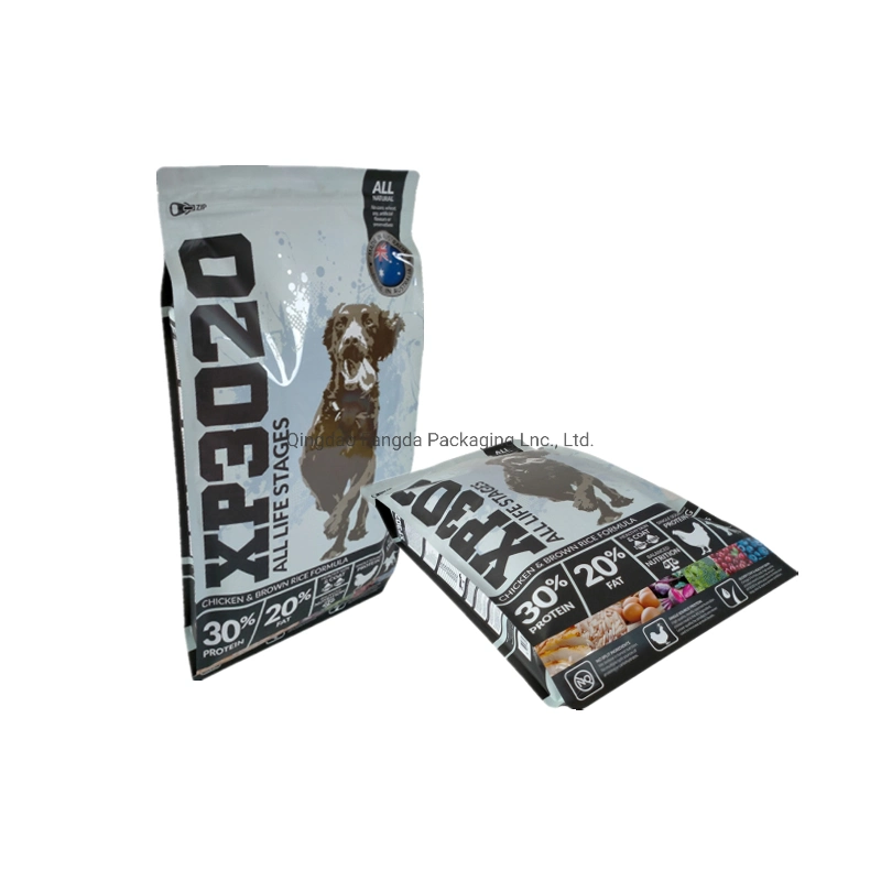 Custom Plastic Packaging Printing Paper Zipper Resealable Heavy Duty Dry Wet Pet Treats Snack Extra Large Dog Cat Fish Animal Feed Pet Food Bag