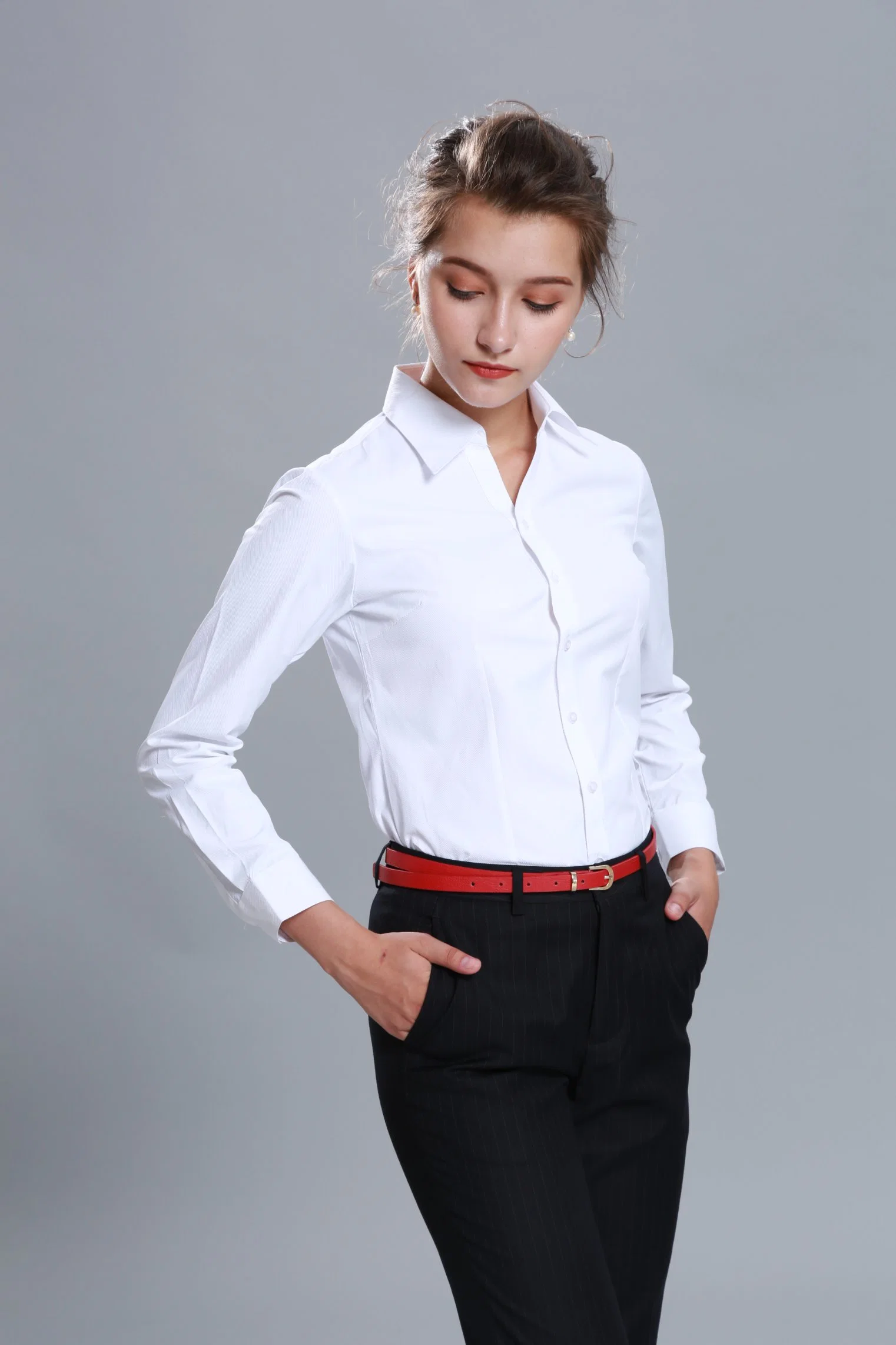 OEM Long Sleeve Casual Slim Shirt, Non-Iron Shirt, Business Suit Wholesale/Supplier Clothes