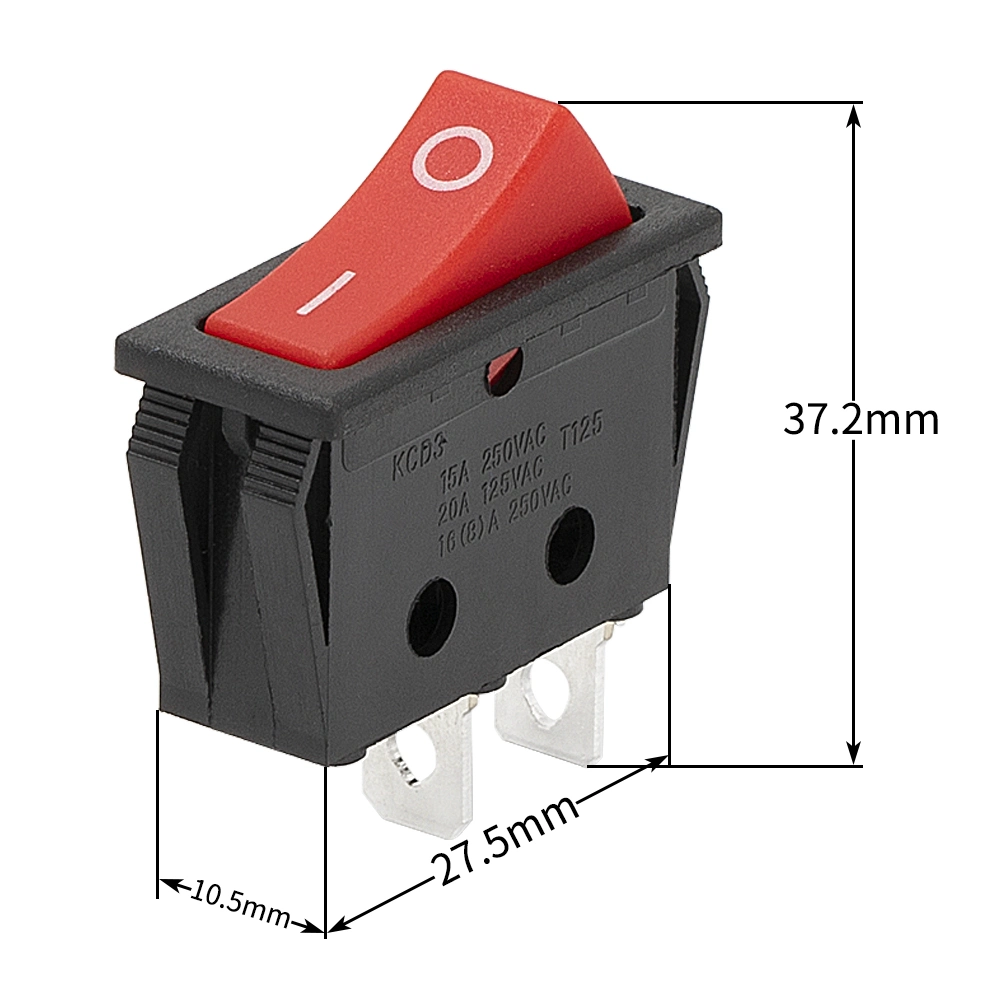 Botón rojo on/off Interruptor basculante T125 55