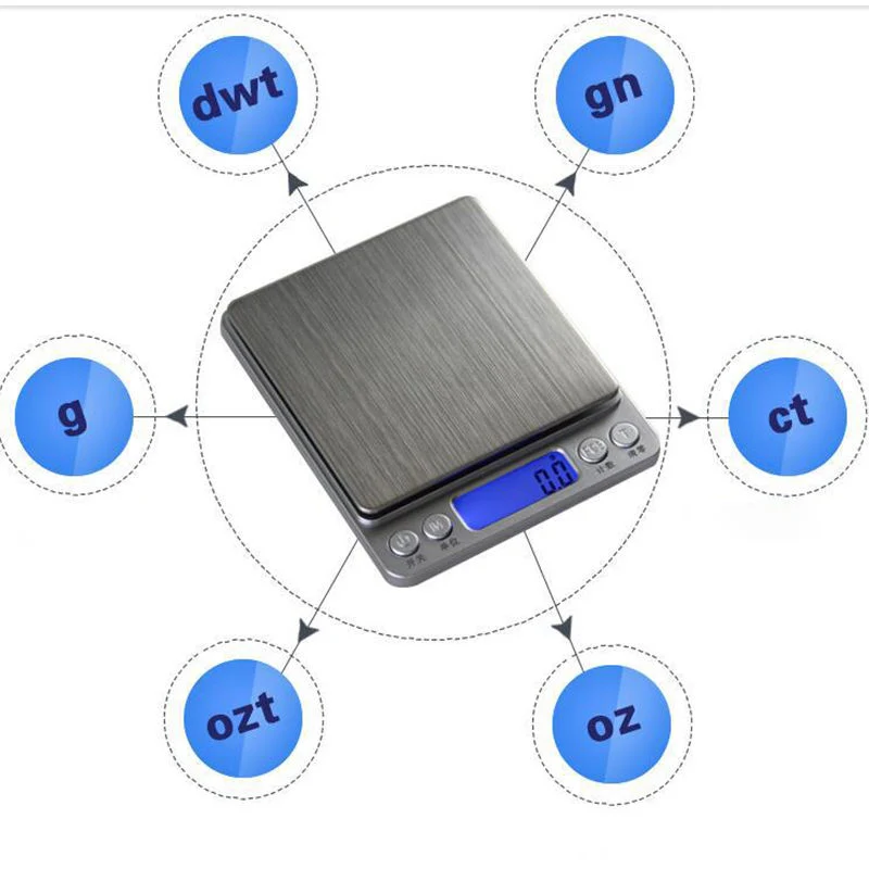 3kg-0.1g Pantalla LCD de alta calidad Báscula de cocina