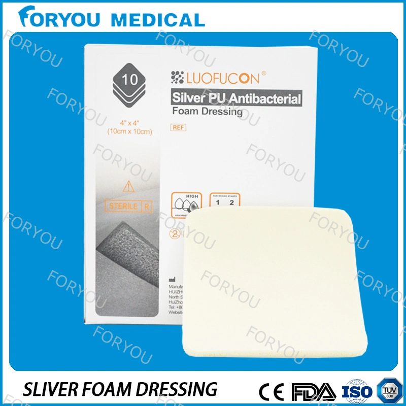 Antimicrobial Non-Adherent Dressing Diabetic Foot Ulcers Antibacterial Polymer AG Foam Dressing