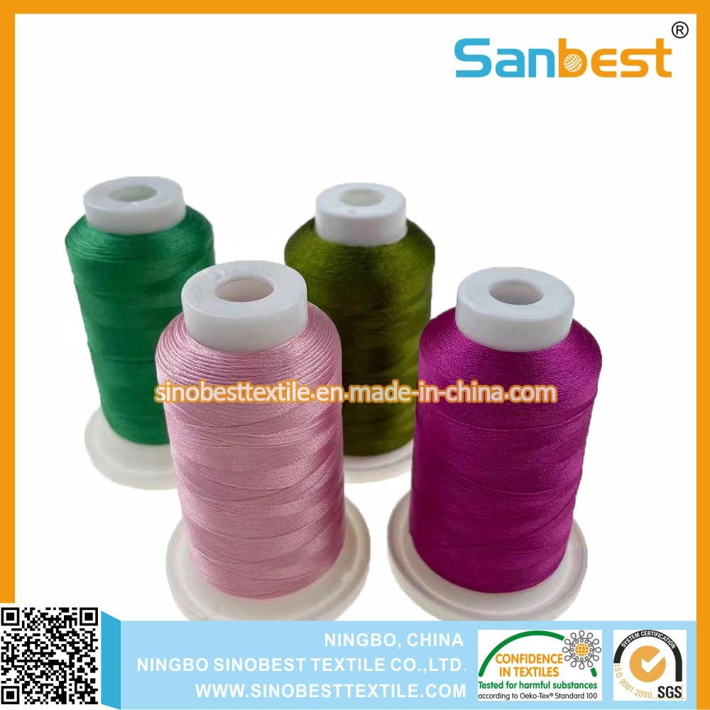 1000m Rayon Embroidery Thread on Small Reel by Chinese Factory