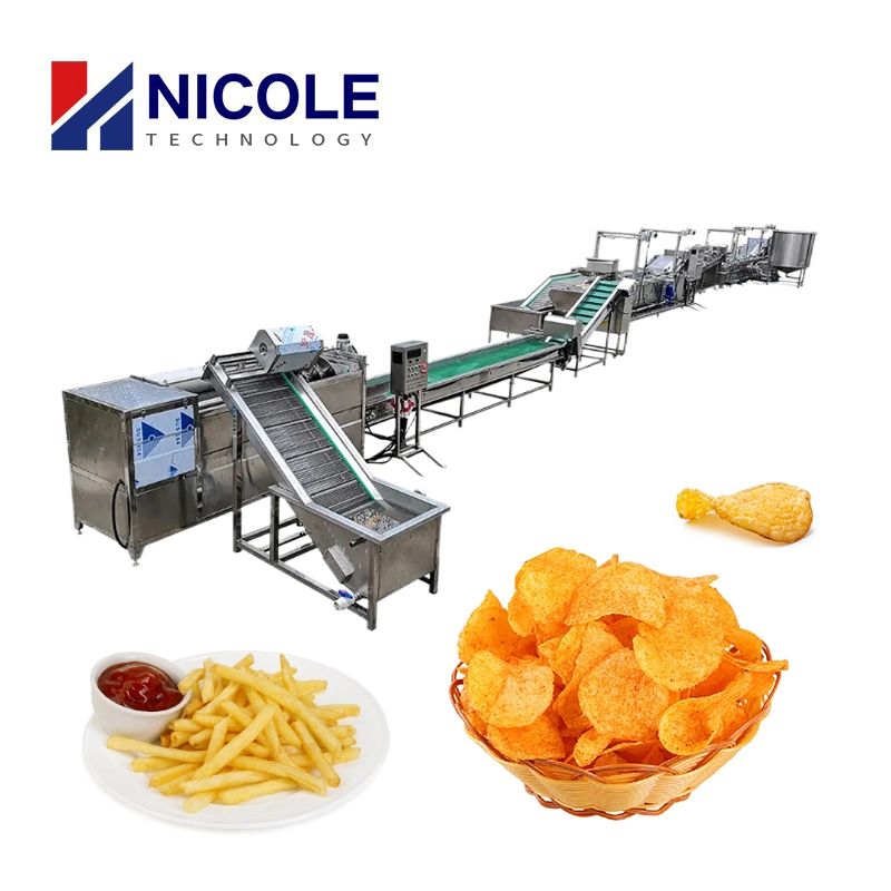 Fabricação de máquinas de processamento de batatas fritas completas batatas fritas confeccionado Linha