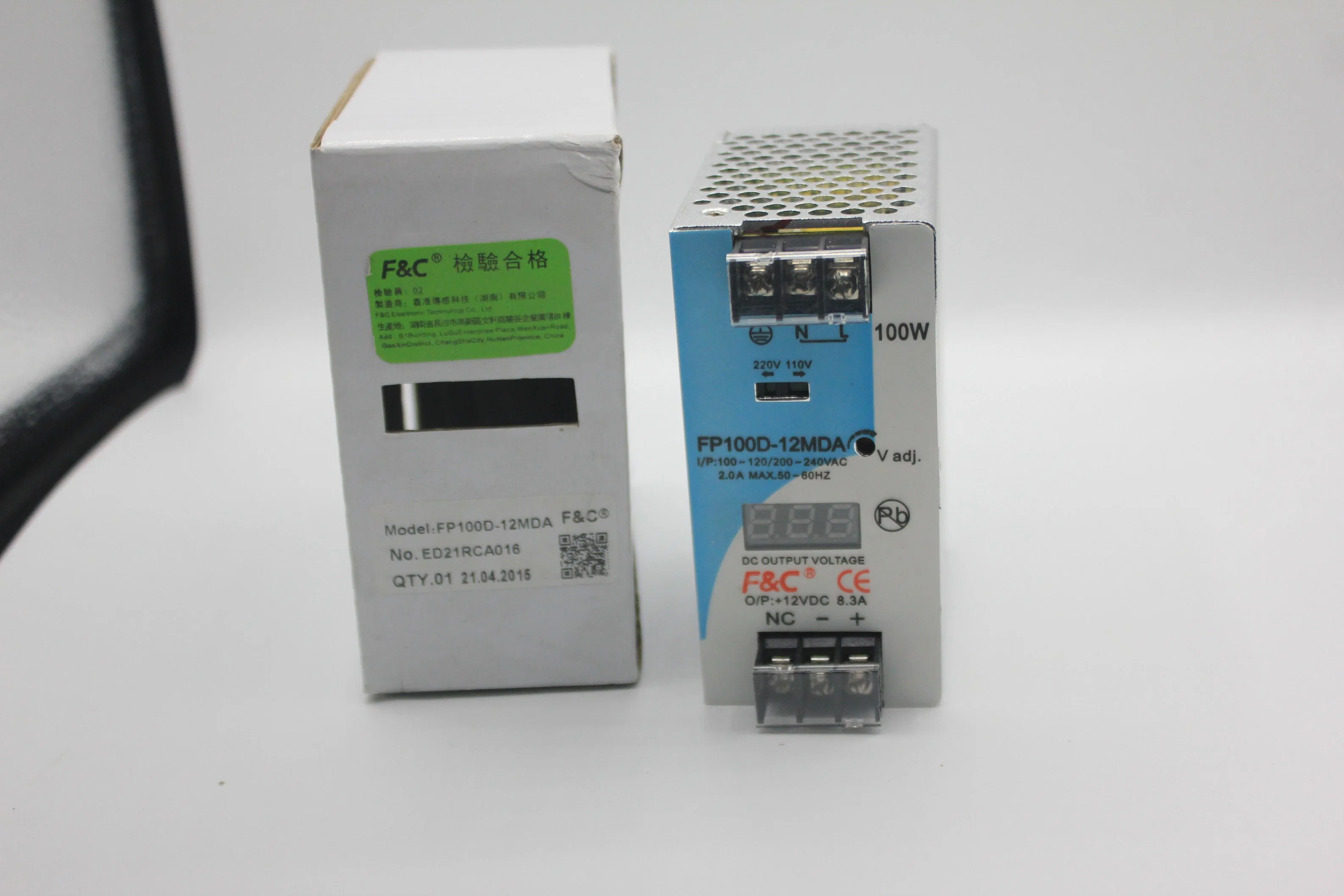 Digital Type DIN Rail Switching Power Supply Fp100d-12mda 100W 12V 18.3A with CE Certification