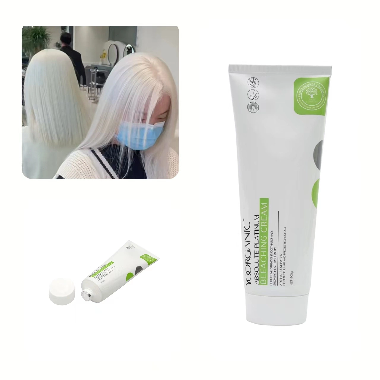 Private Label Hair Bleaching Cream Professional Permanent Hair Color Bleaching