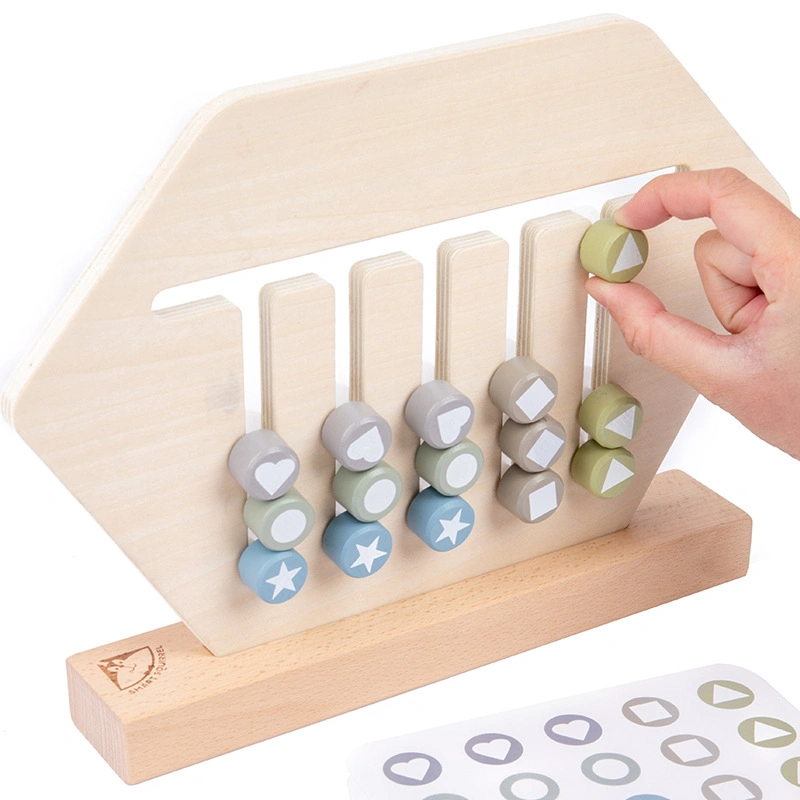 Montessori la pensée logique Jeu Jeu de couleur et de la reconnaissance de formes perles en bois des jouets