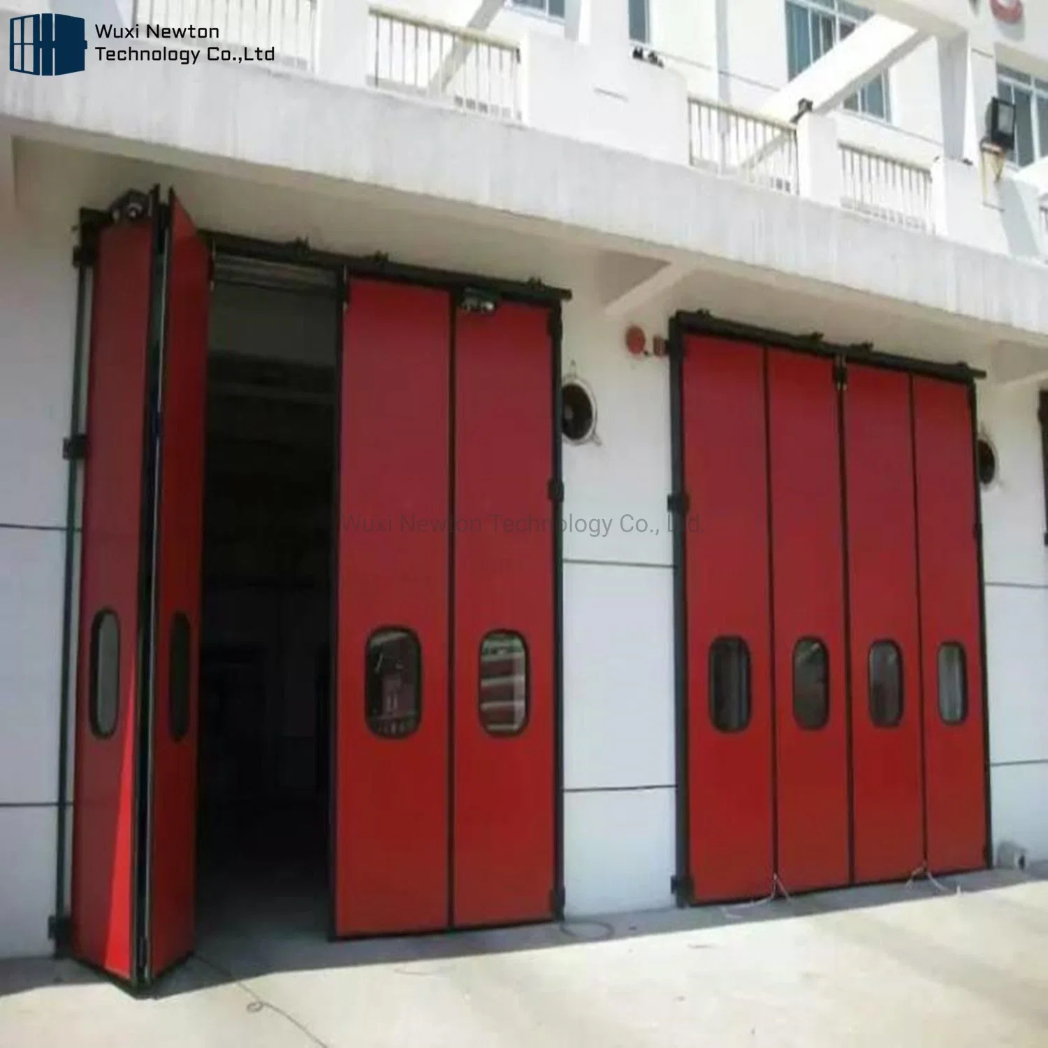 Puerta plegable industrial de aluminio con acordeón automático de seguridad comercial