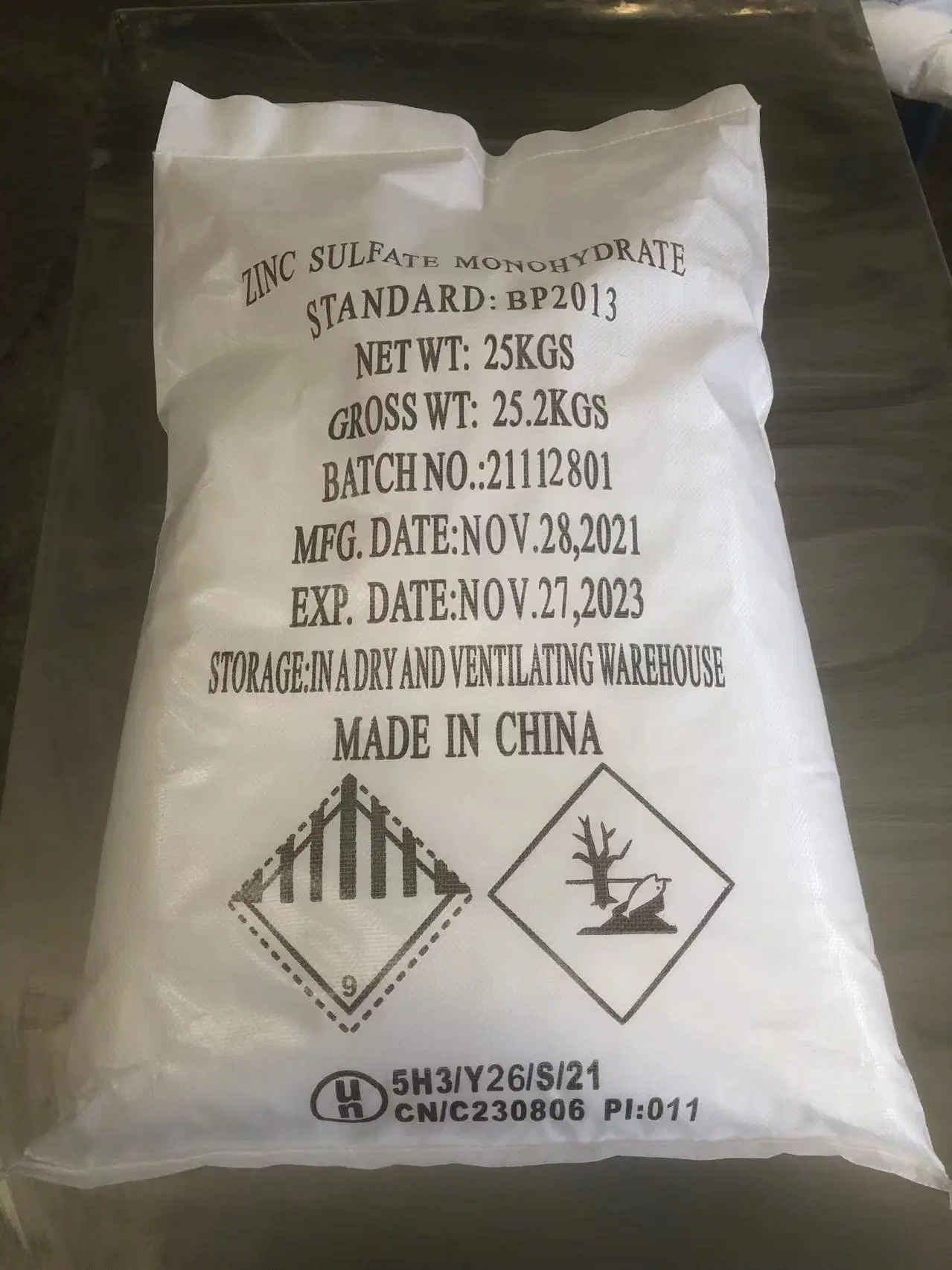 Food Additive Zinc Sulphate Hepta