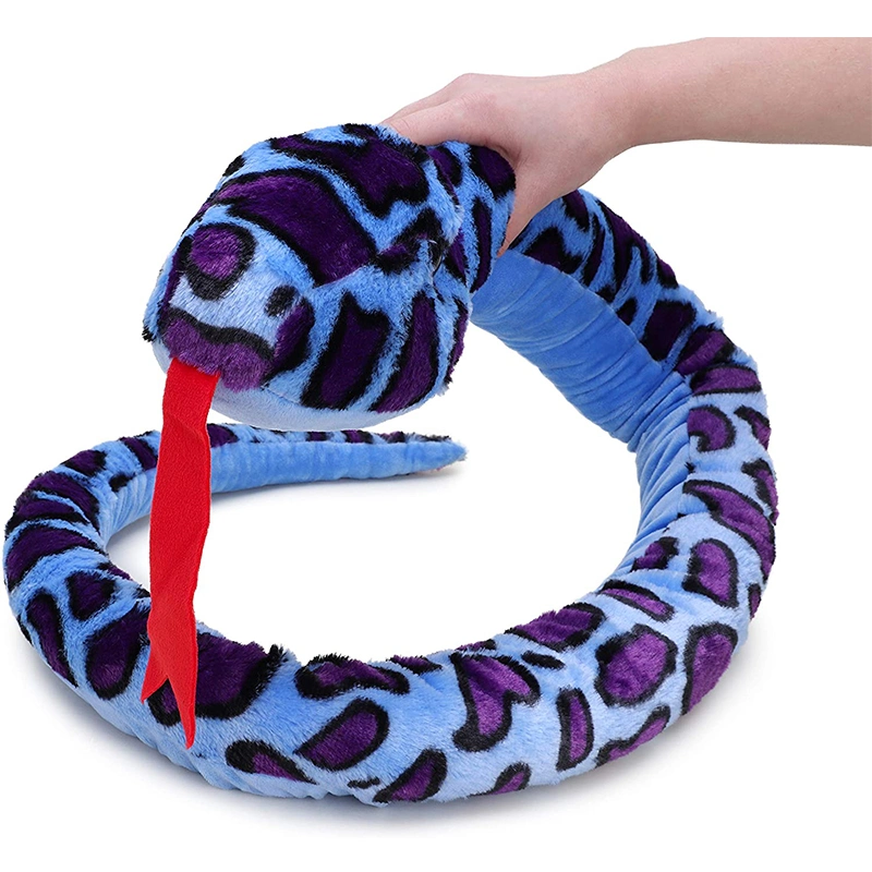 Fábrica de encargo Creative Soft Stuffed Animal colorido Plush de juguete Snake Para niños