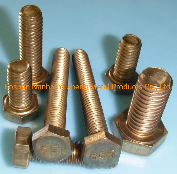 Los tornillos de bronce de silicio tornillos hexagonales DIN933 C65100 C65500