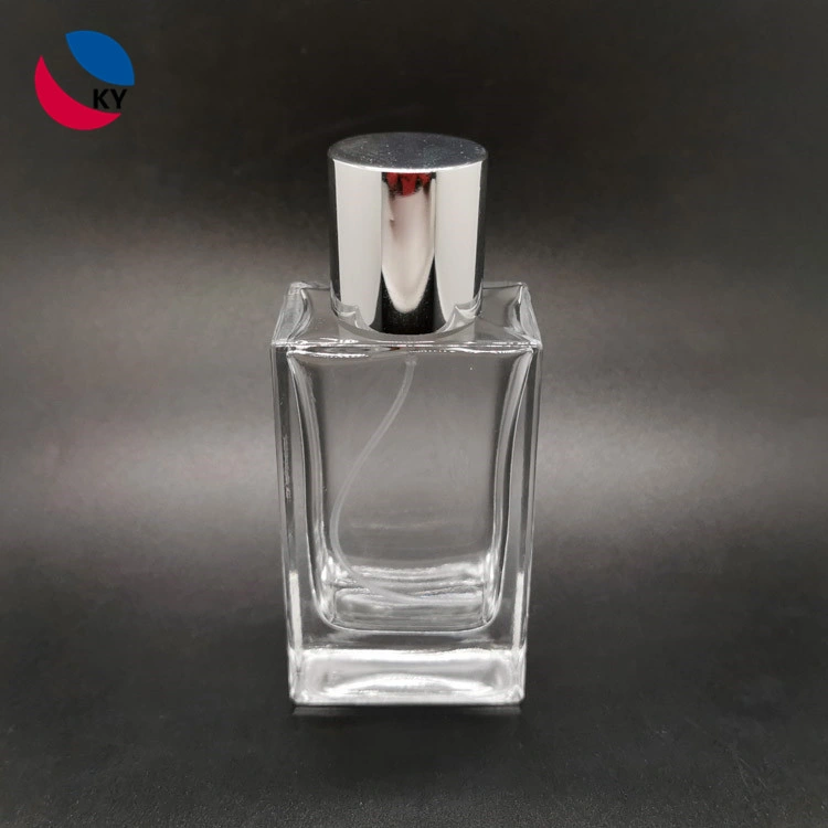 Ancy Wholesale Empty Rectangle Flacon Parfum 30ml 50ml 80ml 100ml Packaging Perfume Spray Glass Bottles