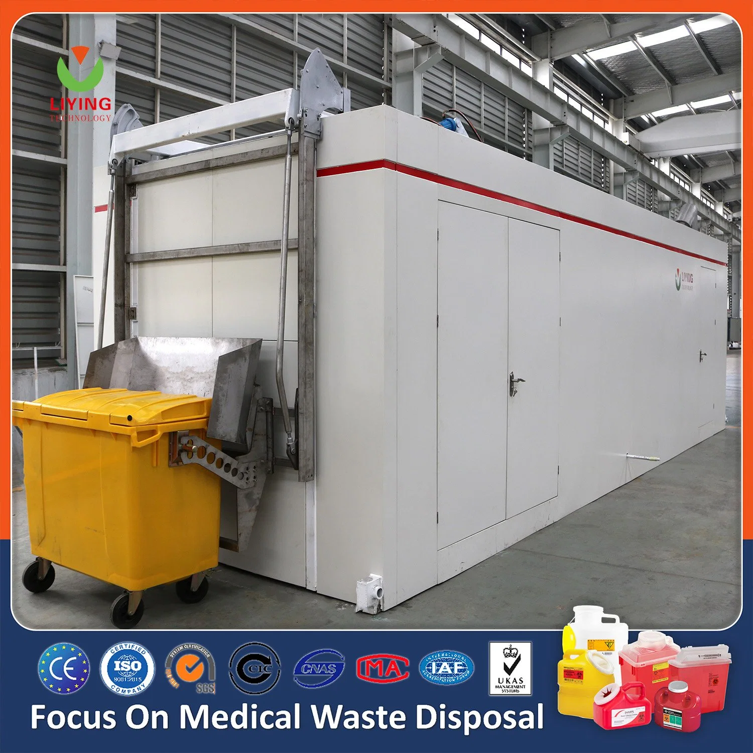Hot-Sell Hazardous Medical Waste Microwave Harmless Disposal Equipment Hazardous Waste Management Machine