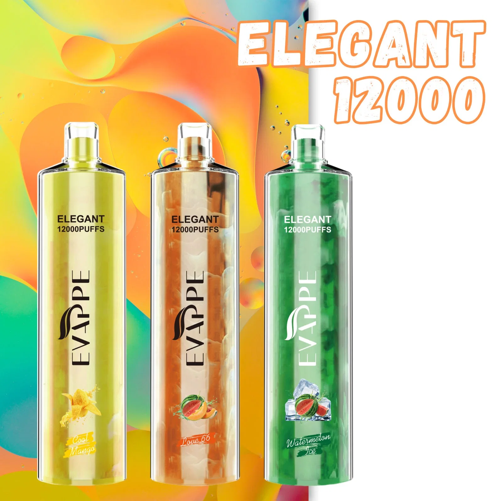 Original unique Vape Evappe élégant 12000puffs cigarette électronique 10 saveurs Grands magasins à usage unique