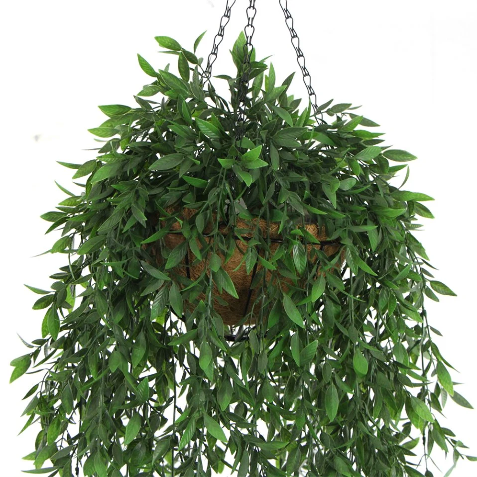 Customized Cheap 130cm Long Artificial Hanging Plants Plastic Branches Basket for Wedding Decoration