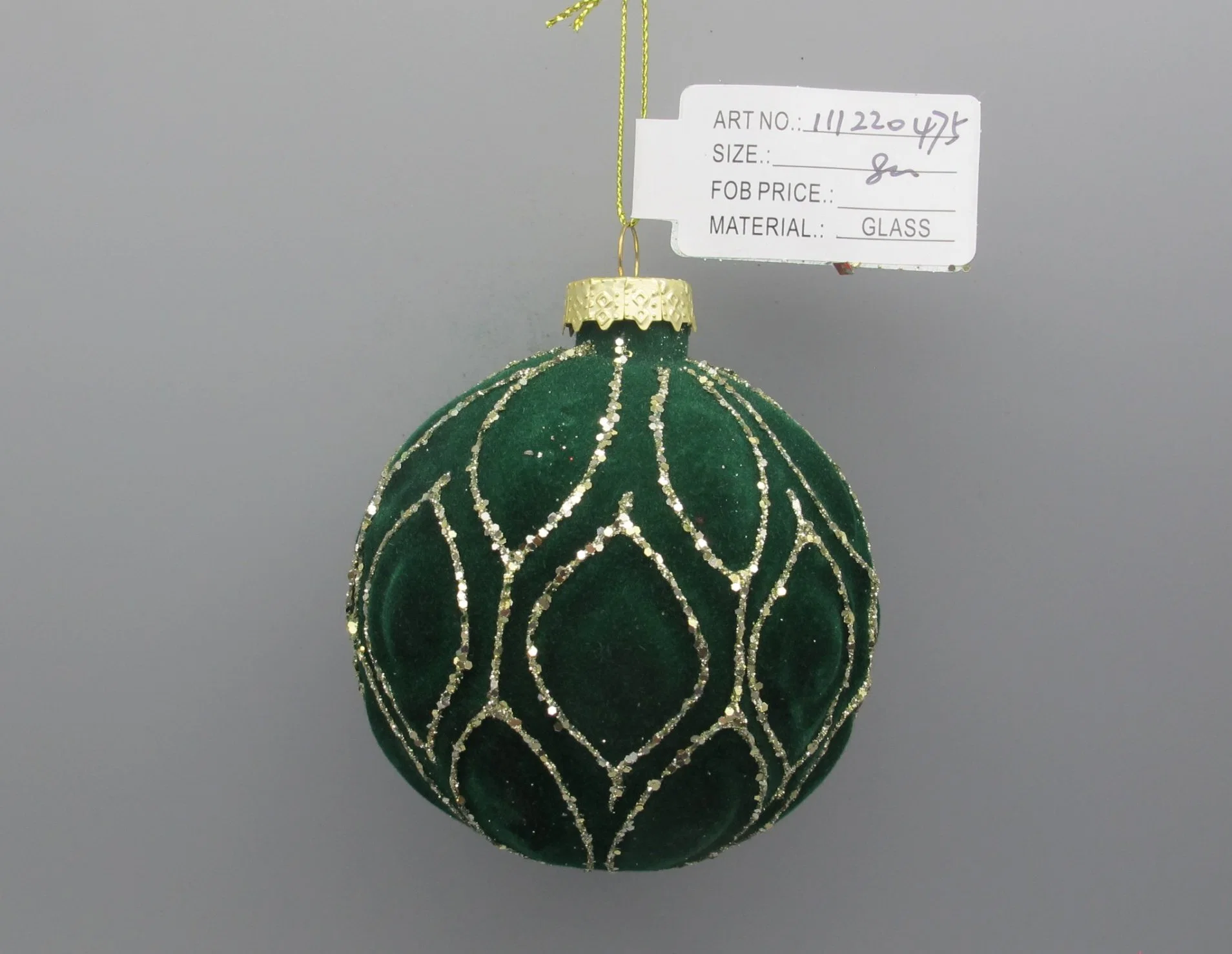 2023 Techonologia de bloqueio Xmas LED Motif espuma de cristal artificial plástico Natal padrão árvore ornamento bola de vidro para decoração árvore