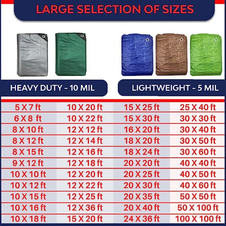 Outdoor Tarpaulin-Tarp Cover 40 X 60 Feet