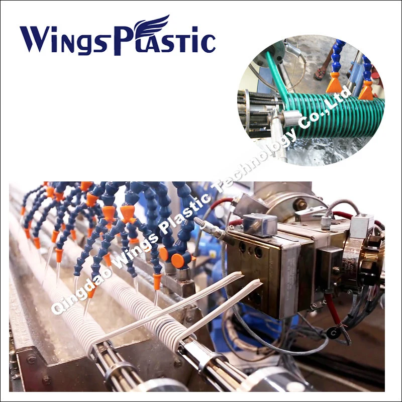 Plastic PVC Spiral Suction Reinforced Soft Hose Pipe Extruder Extrusion Production Line Making Machine