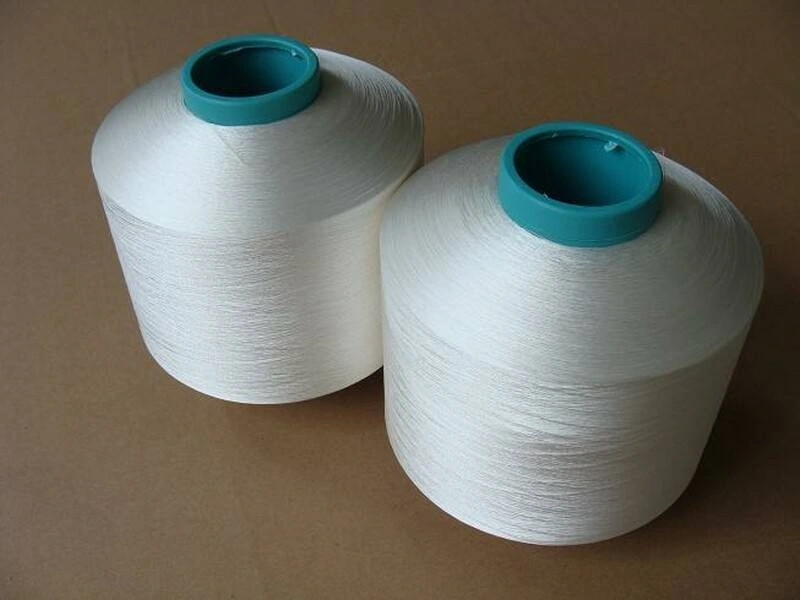 Fashion Polyester Knitting Yarn Spandex Lycra Polyester Double Rubber Cover Yarn