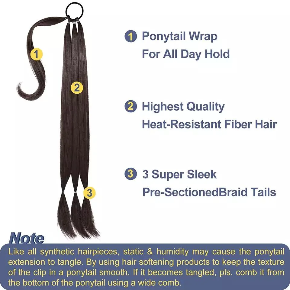 Long Straight Wrap Around Ponytail Hair Extensions