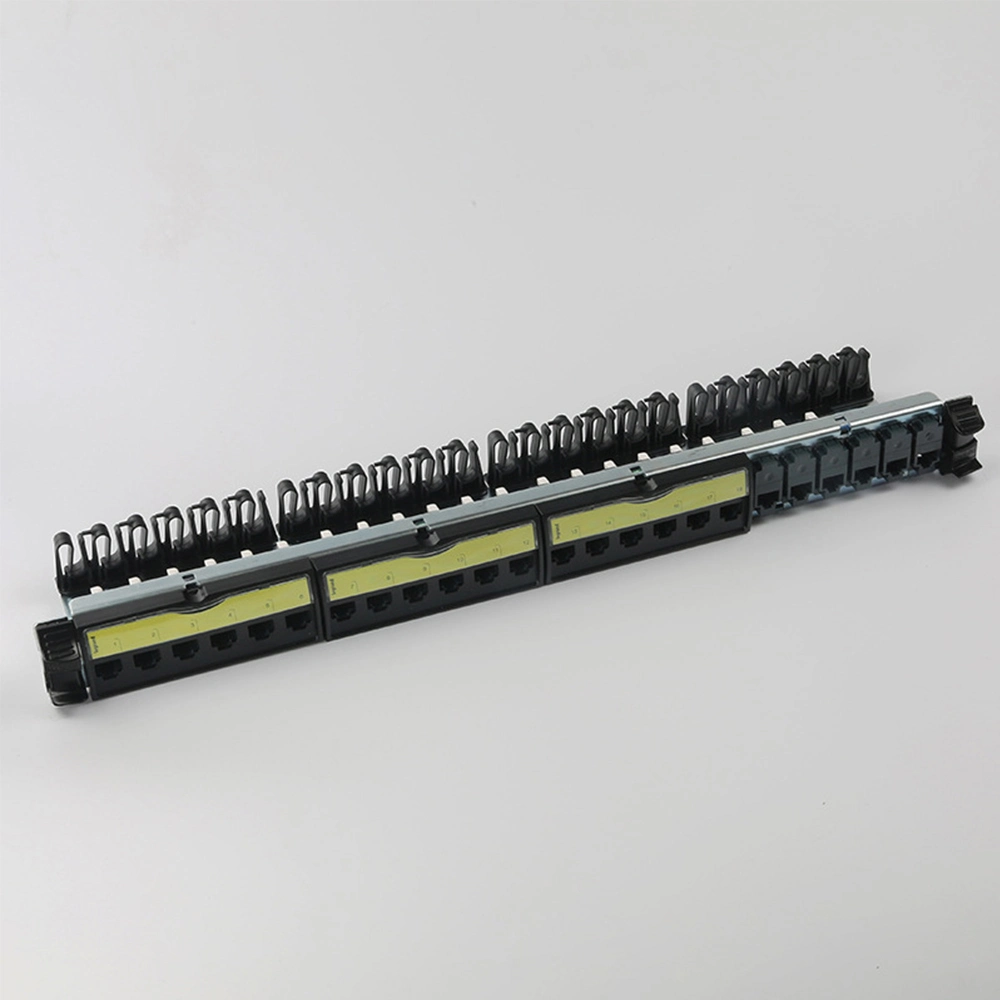 1U de 24 puertos UTP CAT6 Libre herramienta Patch Panel