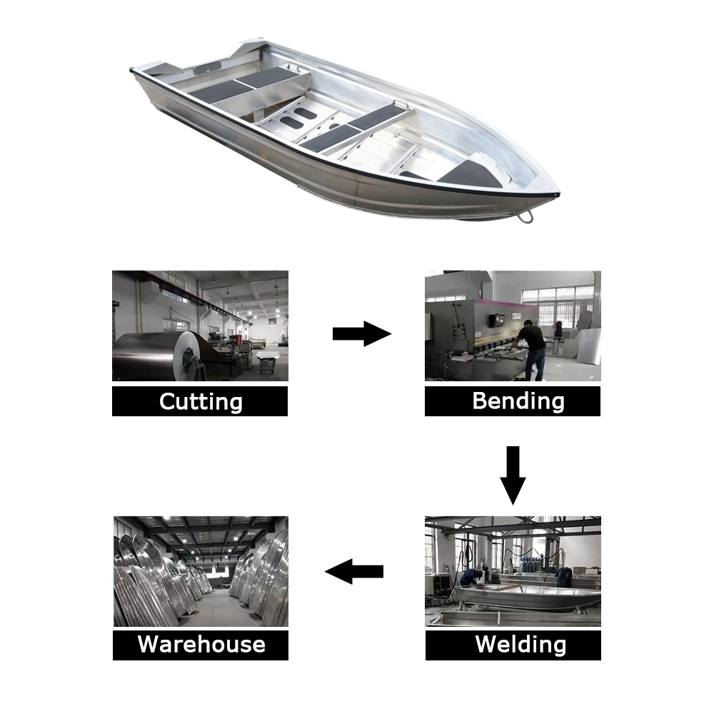 Kinocean entièrement soudés 14FT Marine Bateau de pêche en aluminium de qualité (10ft, 11ft, 12ft, 14ft, 16ft, 17FT)