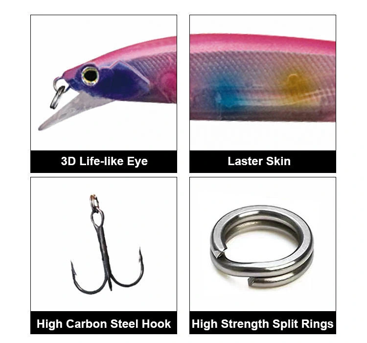 140mm 17g ABS Lifelike Painting Sinking Stickbait Pesca Bait Fishing Lure Minnow