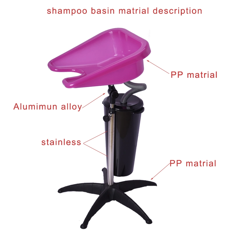 Lavatório Portátil Salon Shampoo em plástico Shampoo Wash Shampoo Basin