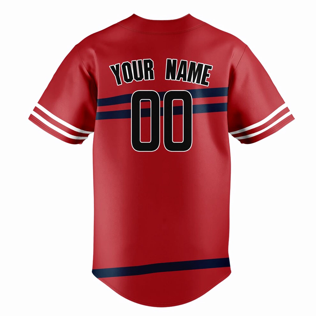 Original Factory Low Price ropa deportiva Custom Baseball botón Jerseys Camiseta de abajo Camiseta deportiva Top Printed Crewneck Short Sleeve Baseball Jersey